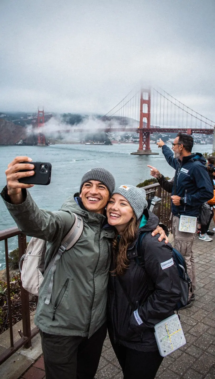 Planowanie wakacji w USA z lokalnym przewodnikiem w malowniczej scenerii.